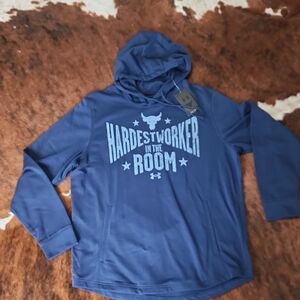 Under Armour Navy Hoodie with Motivational Print